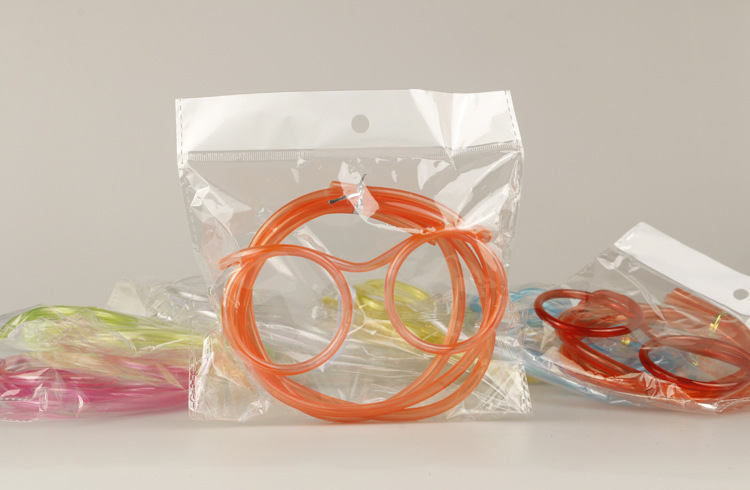 Divertido divertido partido creativo arte niños gafas de paja ojo paja DIY creativo arte modelado paja