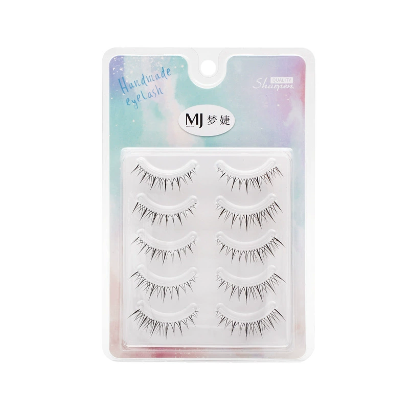 False Eyelashes Short-Long Style, Transparent Invisible Band, Lightweight Natural Look