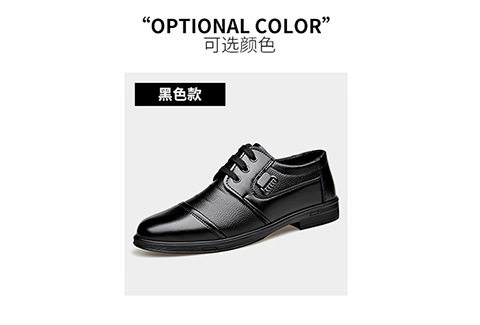 Giày da nam công sở cổ thấp dáng Anh, da mềm, buộc dây, gót thấp 1–3 cm — R69 đen chi tiết 7