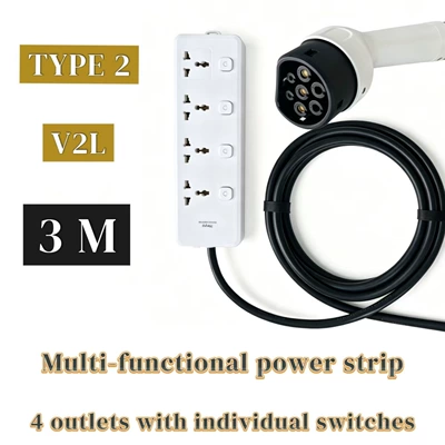 Elektrikli avtomobil şarj stansiyaları Cross-Border Supply Type2 to - european-standard-discharge-gun-plug-3m-models