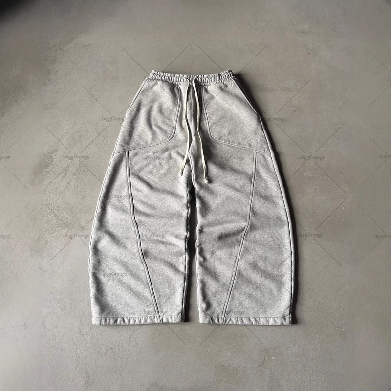 Y2K European and American Retro Patchwork Casual Pants Unisex High Street Niche Design Sports Pants Versatile Floor-Length Pants