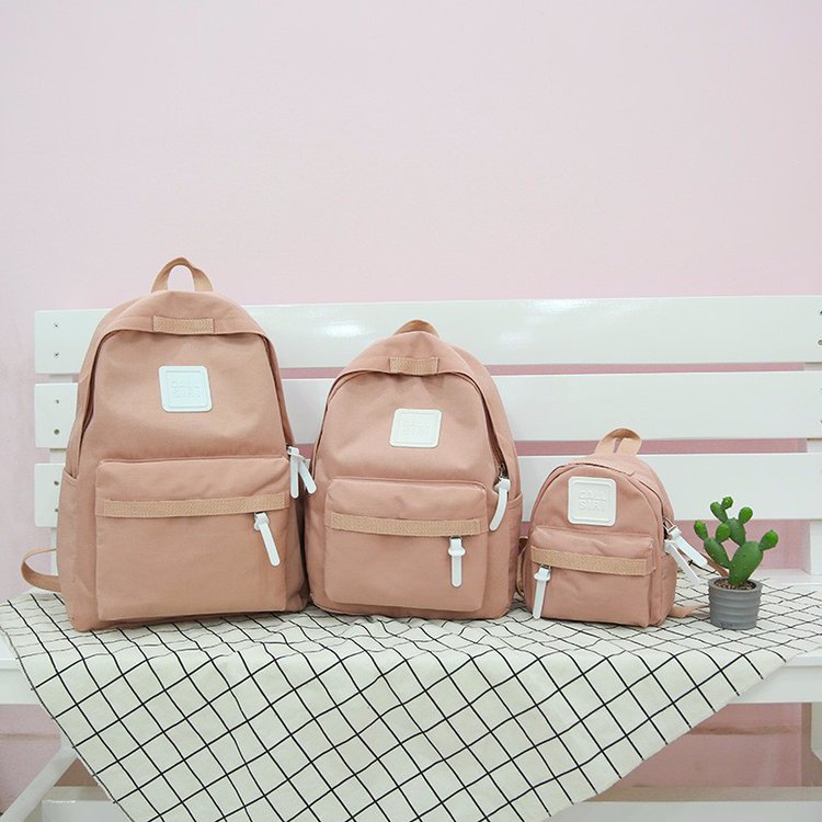 大中小号白标糖果色双肩包尼龙布