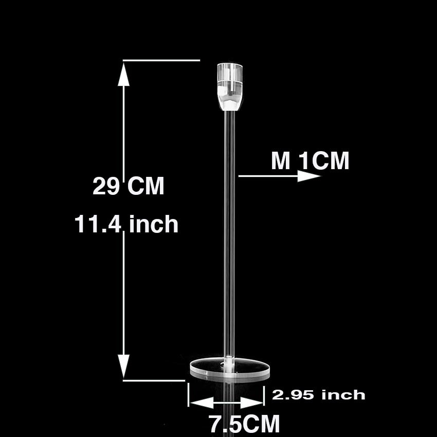 Transfronterizo especial para nuevo acrílico transparente vela electrónica candelabro fiesta de cumpleaños restaurante occidental Decoración de mesa adornos