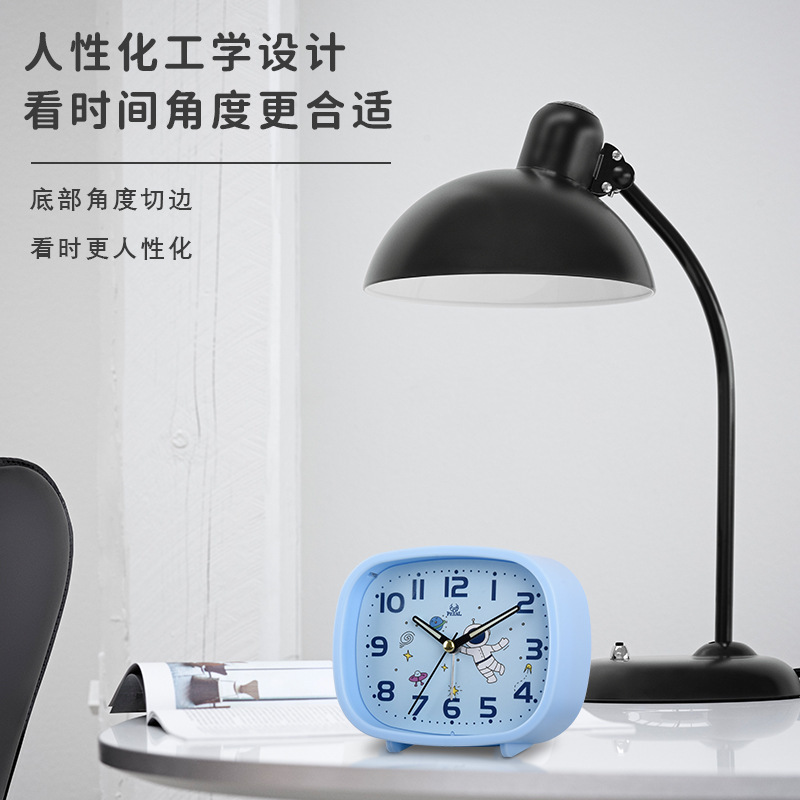 四角い目覚まし時計学生目覚まし時計家庭ファッション静音台時計学生児童寝室時計卸売り|undefined