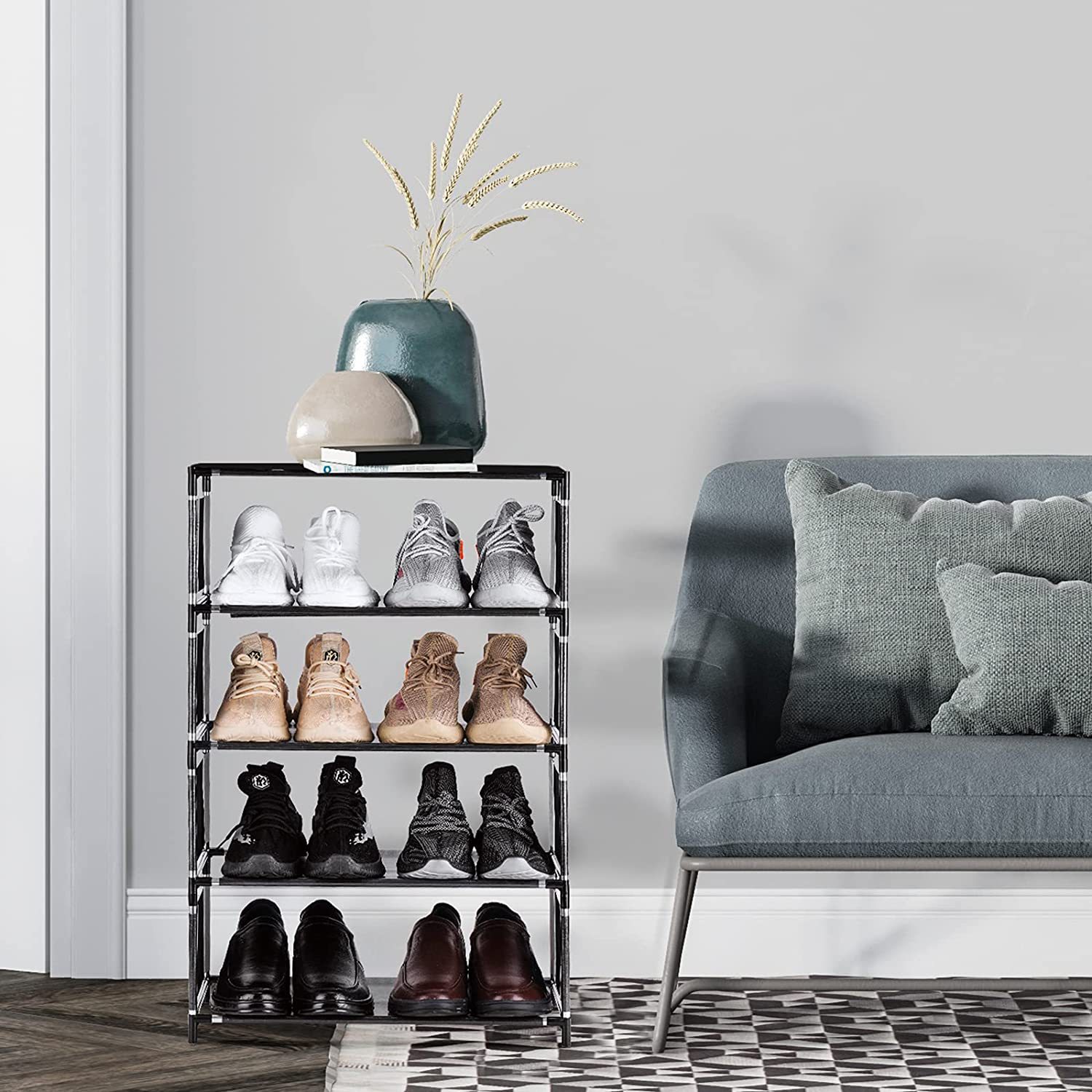 亚马逊爆款可拆卸多层简易组装无纺布独立式鞋架鞋柜宿舍厂家直销