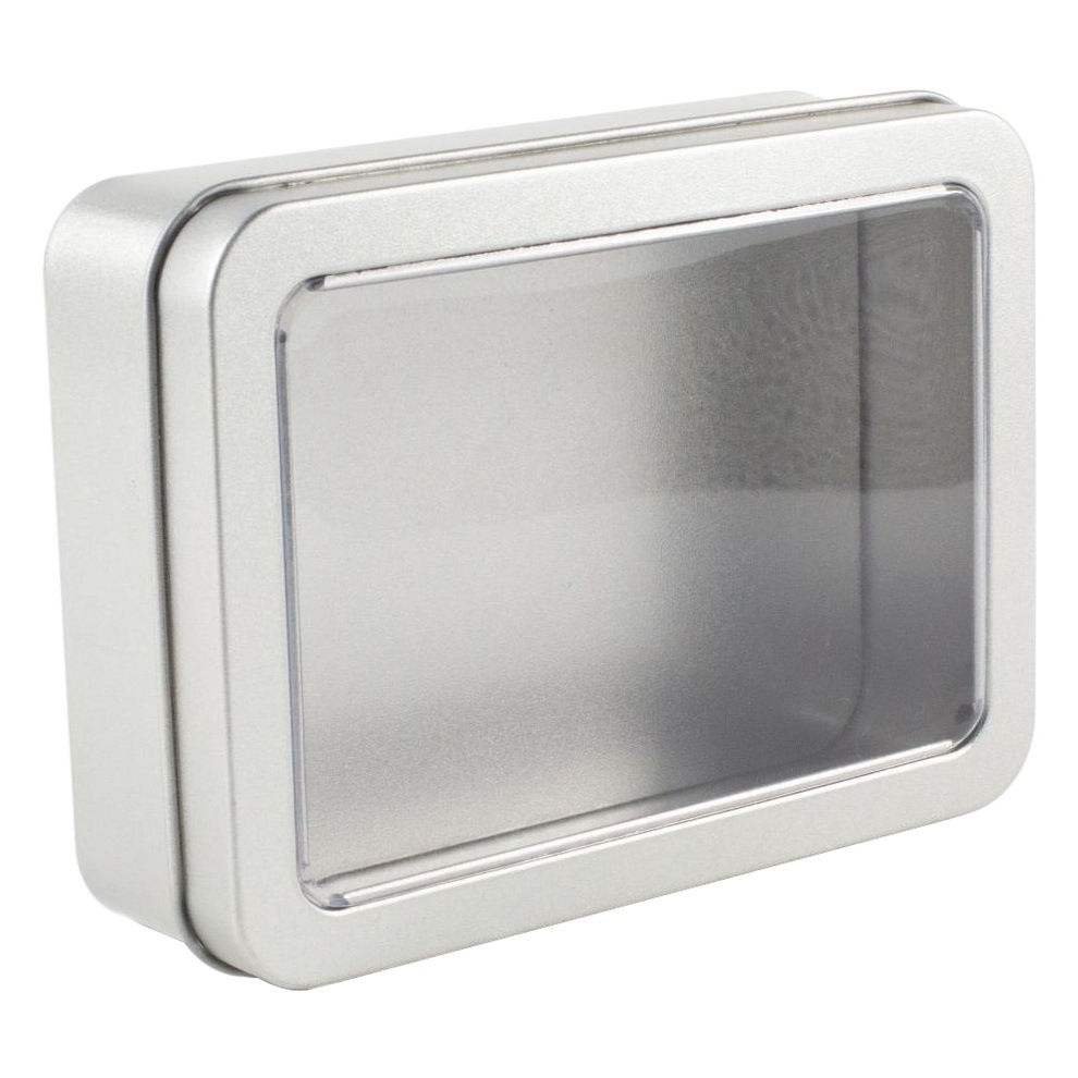 Caja de Metal con Ventana – para Almacenamiento o Regalo