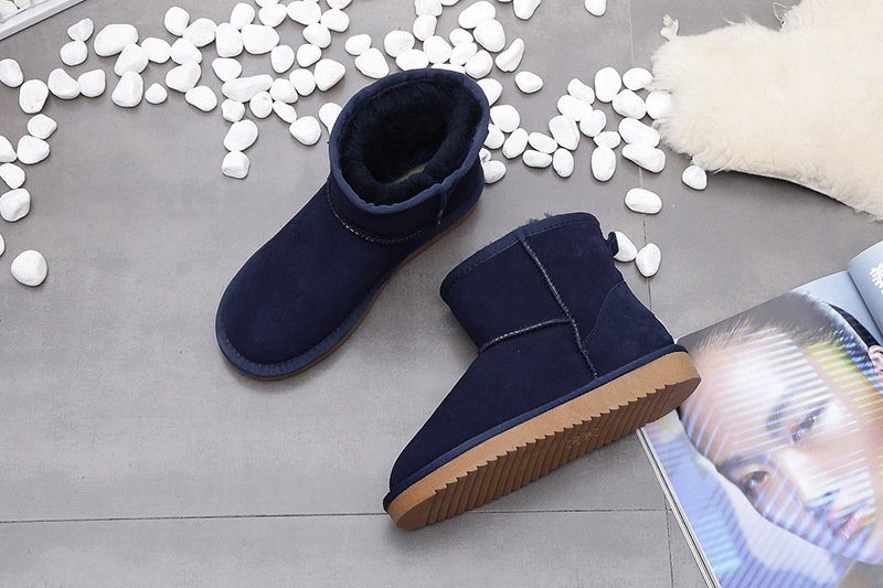 Women's short boots Flat cotton boots with lint all go with student cotton shoes_voghion.com