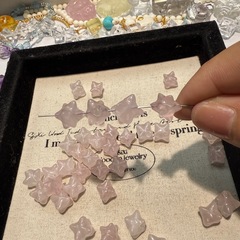 天然ローズクォーツマダガスカルピンククリスタルメルカエイトアクセサリースルーホールdiyアクセサリー卸売