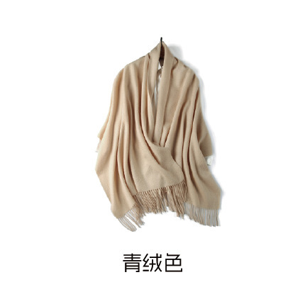 中国红围巾定制logo男女秋冬季披肩仿羊绒围巾纯色保暖大红色围巾|undefined