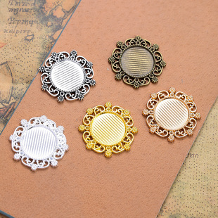 Retro accessory, metal accessories, 15mm, with gem