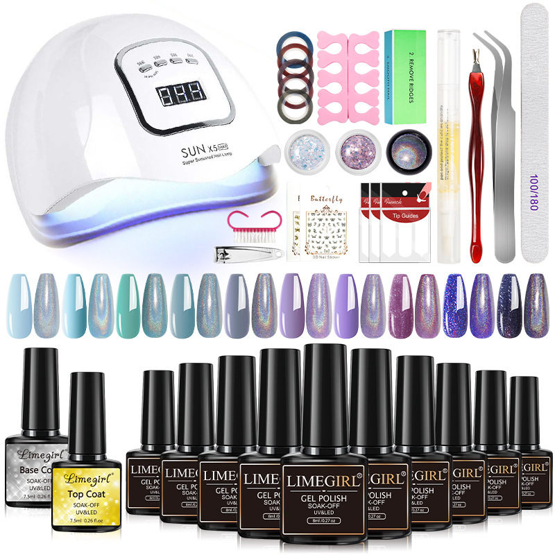 10 Unids Esmalte de Uñas traje de pegamento herramientas de uñas conjunto completo X5 X3 lámpara de sellado capa de pegamento inferior conjunto completo transfronterizo exclusivo para en stock