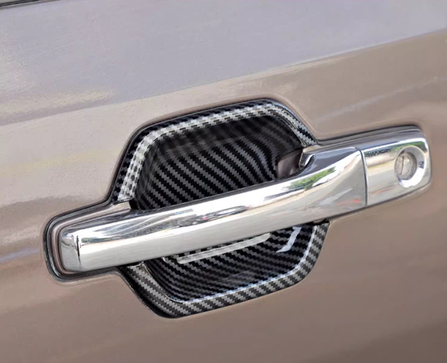 Suitable for Mitsubishi Pajero Rearview Mirror, Door Handle, Rain Shield, Fog Lamp Cover, Tail Light Cover, Door Edge Strip