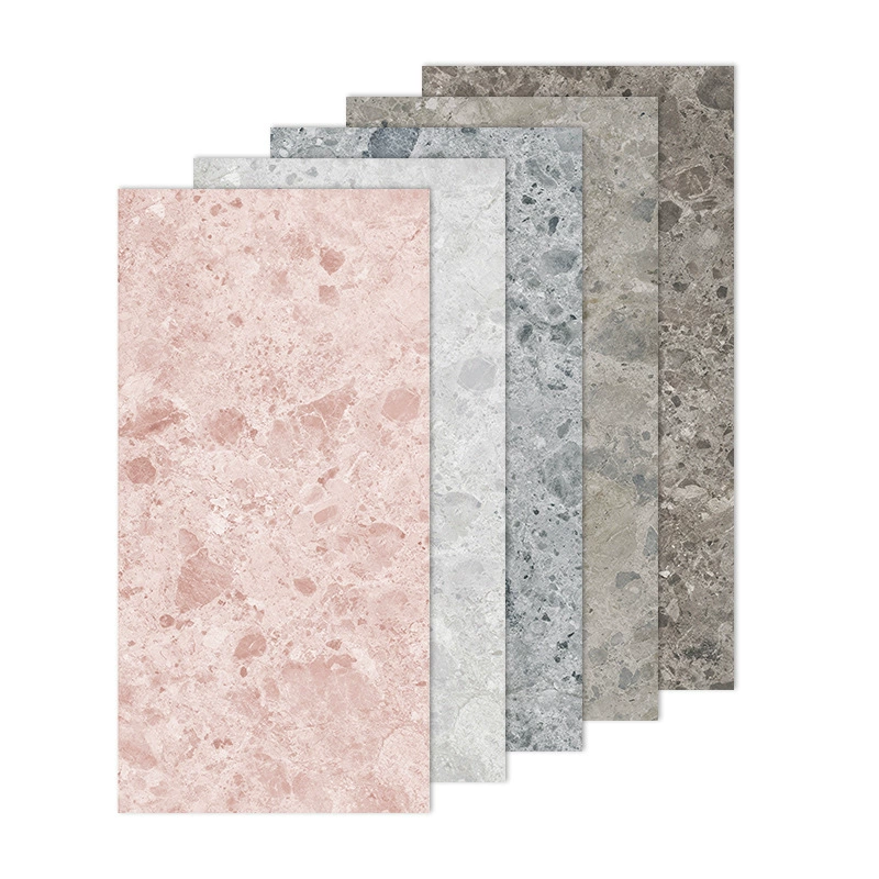 Наншань Мейсу | Розовые крупнопористые терраццо плитки 600x1200 ретро для ванной комнаты, матовые настенные плитки