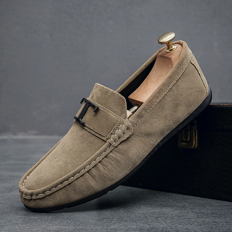 Мужские лоферы 2024 Лето Новые модные повседневные лоферы без шнуровки в британском стиле.