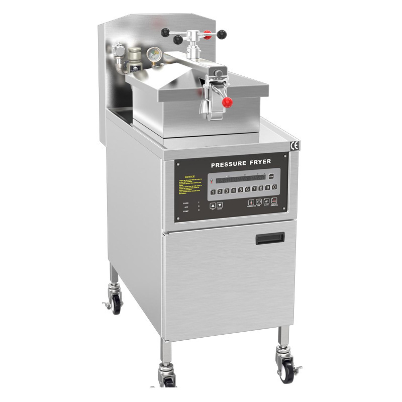 Lianfu PFE - 800 freidora de pollo a presión de calefacción eléctrica freidora de alta presión con sistema de filtro automático de aceite freidora