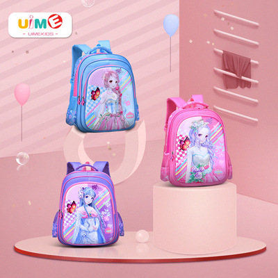 湘凰卡通儿童书包小学生1-3-5年级6-10周岁男女孩减负护脊双肩包|ru