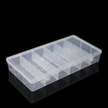 长方形固定竖6格五金油嘴螺丝饰品pp塑料接线端子收纳盒厂家直销