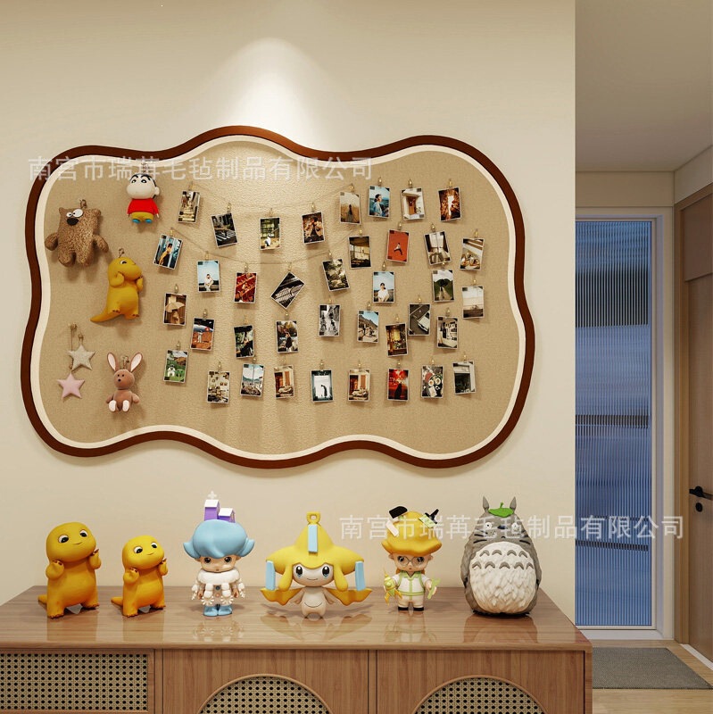 Felt Board Wall Stickers Photo Wall Vision Board DIY Three-Dimensional Border Wall Display Board Cork Board Wall Display Rack
