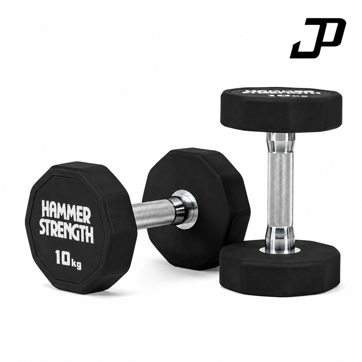 On Kenar Kaplı Dumbell Ticari Fitness Salonu Sabit Dumbell Dökme Demir Yuvarlanmayan Dumbell Standı Seti Özelleştirilebilir Logo