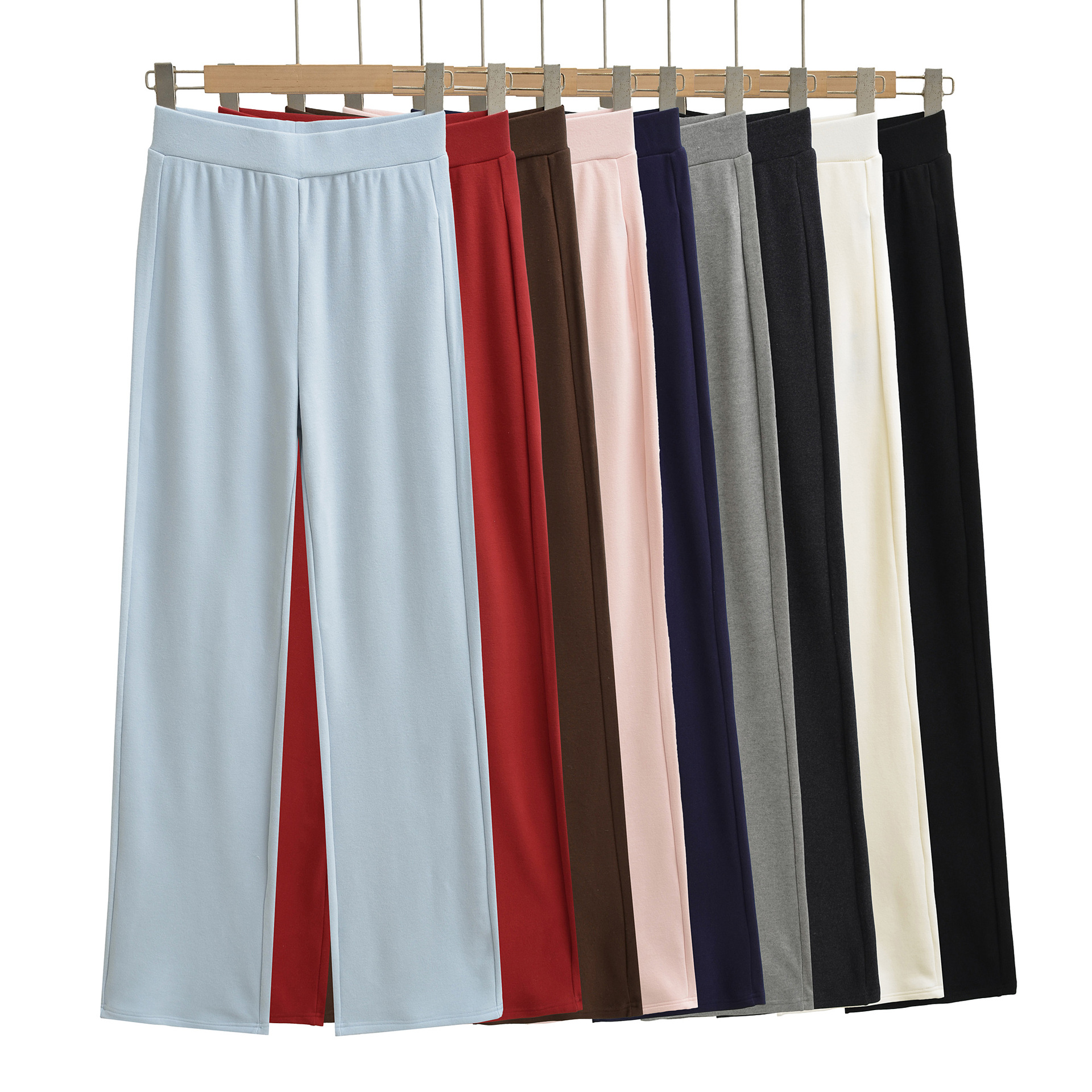 Cross-Border Women's Clothing Wholesale European and American Style 2025 Autum New Slim Straight-Leg Pants High-Waist Draped Casual Pants