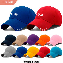 帽子毛青光板现货棒球帽涤纶硬顶时尚纯色鸭舌帽定制刺绣腈纶帽子