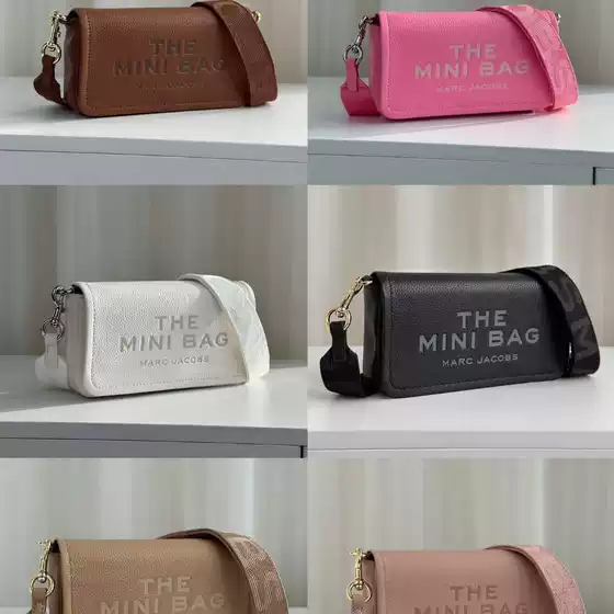 MJ New Litchi Grain Cowhide Clutch Bag Shoulder Crossbody Women's Bag European and American Fashion Flap Bag Fashion Women's Bag