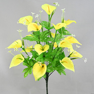 Artificial flower 18 head high stalk calla lily fake flower European-style home living room decoration flower indoor and outdoor decoration silk flower
