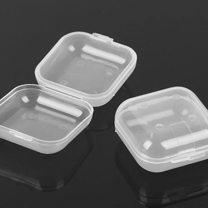 透明带盖盒子五金螺丝耳塞盒电子元件pp塑料小胶盒零件分类收纳盒