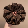 72# Brown Floral Double Layer Hair Tie-15cm