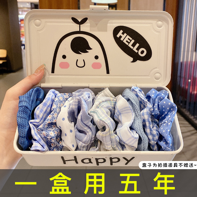 Envío gratis [paquete de 5] lazo para el cabello del intestino del cerdo coreano, cuerda para el cabello del intestino femenino, banda de goma para el cabello, lindo lazo para el cabello Baita