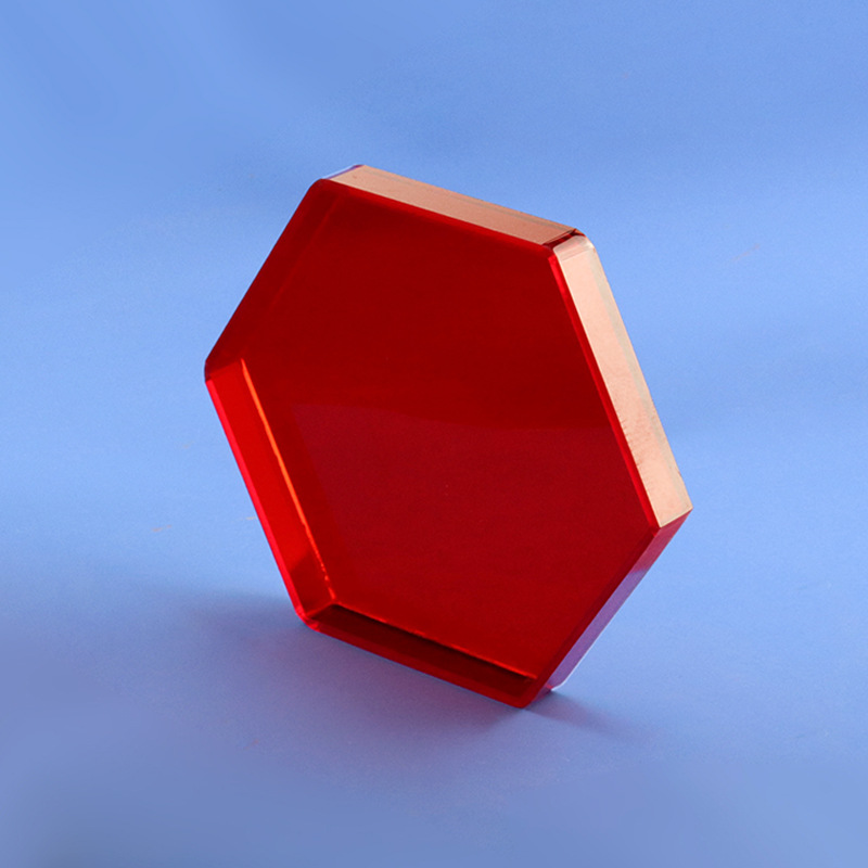 六边形亚克力托盘收纳甜品置物盘桌面透明水果餐盘商场布置半透明|ms