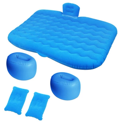 Vehicle-mounted inflatable bed: sitting or lying down, outdoor inflatable - default-item-758a-wave-storage-ottoman-blue