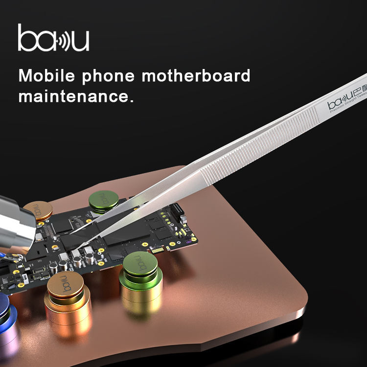 巴酷BK-SS-SA-18不锈钢镊子数码手机工业精密维修医用镊子直头