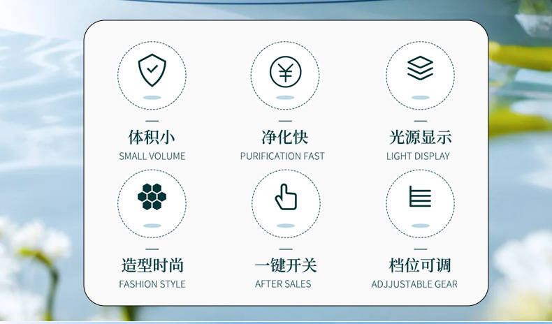 New cross-border mini necklace air purifier, portable personal car-mounted negative ion purifier, neck-hanging oxygen bar
