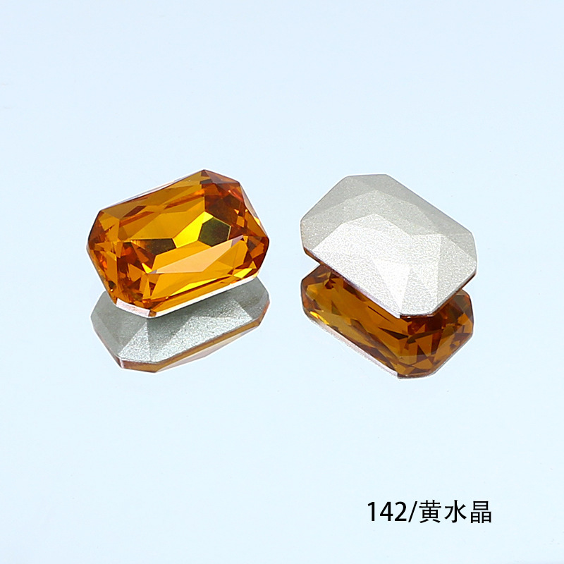 東洲クリスタル14*10長方形八角形ネイルアート尖底ラインストーンK9ガラスラインストーンDIY装飾品アクセサリー衣料品材料|undefined
