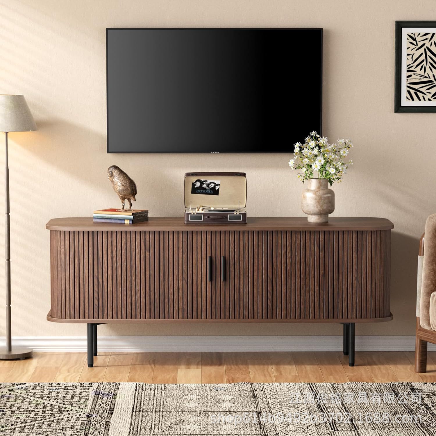 Zippered Cabinet Door Tv Cabinet Tvbench Amazon's Best-Selling European and American Style Living Room Furniture Cross-Border Customization