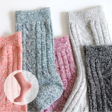 袜子男士秋冬季女士纯色兔羊毛双针加长加厚亚马逊外贸中筒女袜