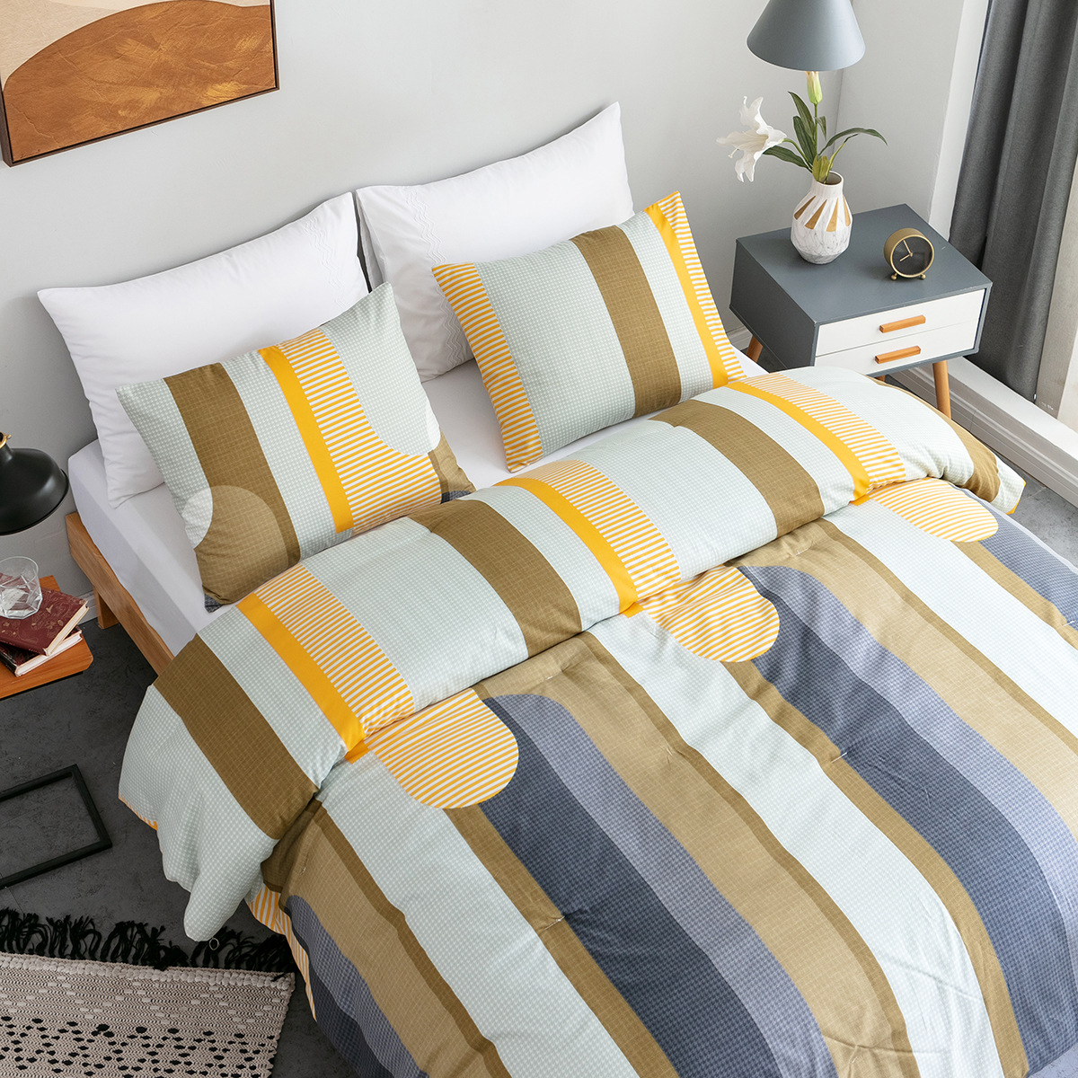 欧美家纺被子批发亚马逊出口ebay胖被三件套外贸跨境被芯床上用品