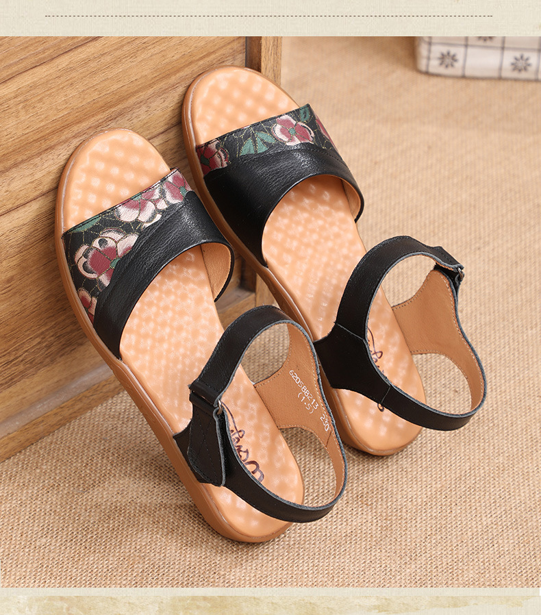 C4711 1280K GIÀY DÉP SANDAL NỮ RUITDT ĐẾ MỀM MÙA HÈ TRUNG NIÊN MA SÁT CHỐNG TRƯỢT GIÀY DÉP NỮ DA BÒ G04 SẢN PHẨM MỚI