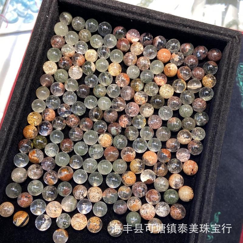 天然花幽霊散珠ビーズ卸売り四季彩幽霊結晶透過無孔散珠天然水晶卸売り|undefined