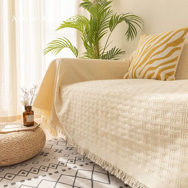Cream beige non-slip sofa, internet celebrity