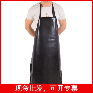 Leather Apron lengthened waterproof oil-proof leather apron labor protection kitchen work polishing cutting wear-resistant pu leather apron
