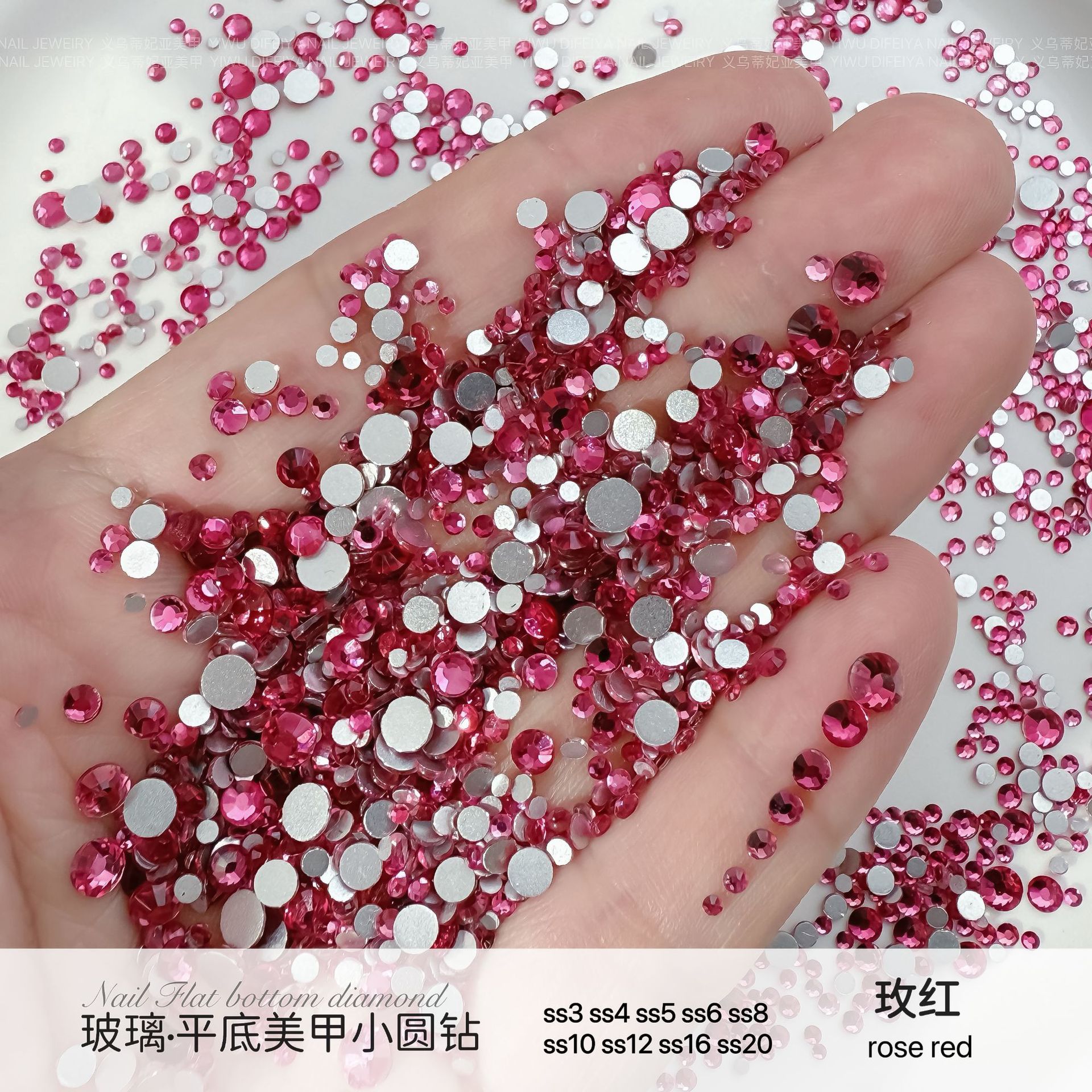 실버 배경 로즈 레드