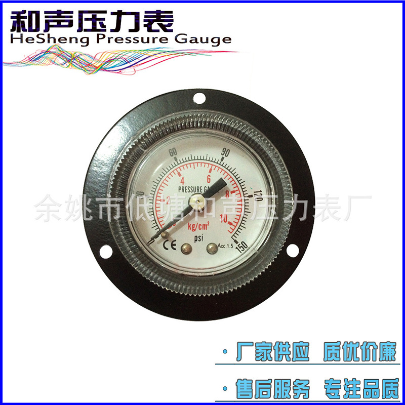 厂家批发盘形负压表面板式安装真空表Y-40ZT轴向耐震压力表