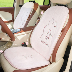 かわいいバニーカーシートクッション秋と冬ぬいぐるみ暖かく快適な肥厚カーシートカバー漫画カーシートクッション