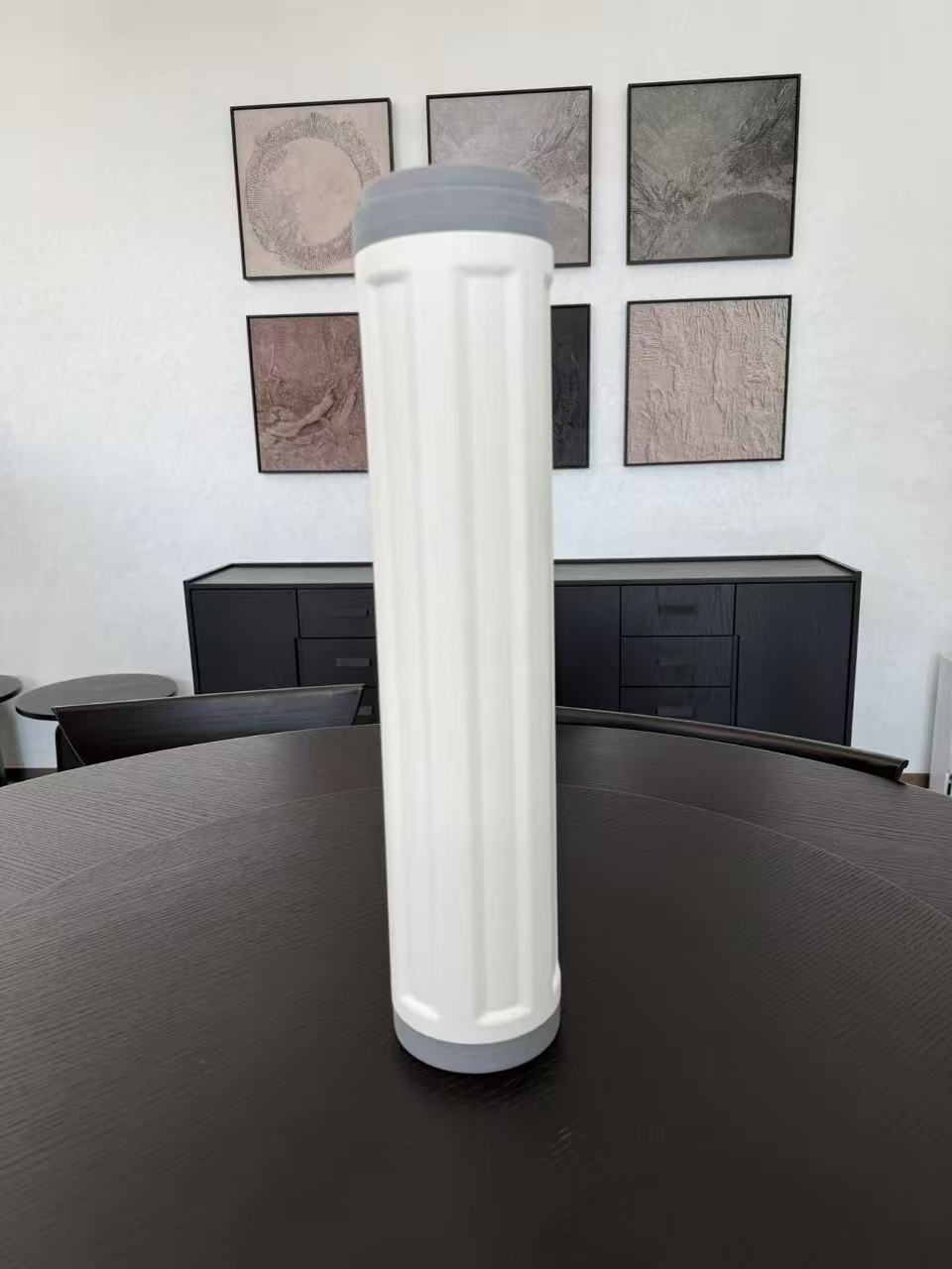 Prefiltro gordo grande de 20 pulgadas, agua del grifo de la cocina de tres niveles, purificador de agua para toda la casa, botella azul transparente, estante de gran flujo