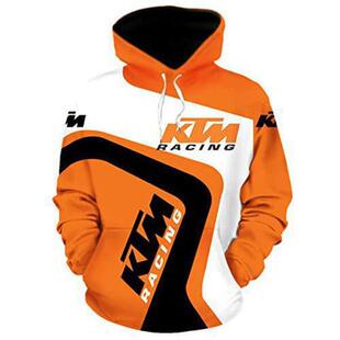 Motorcycle KTM Racing 3D air layer hooded without liner green ordinary casual three-dimensional patch bag sweater c