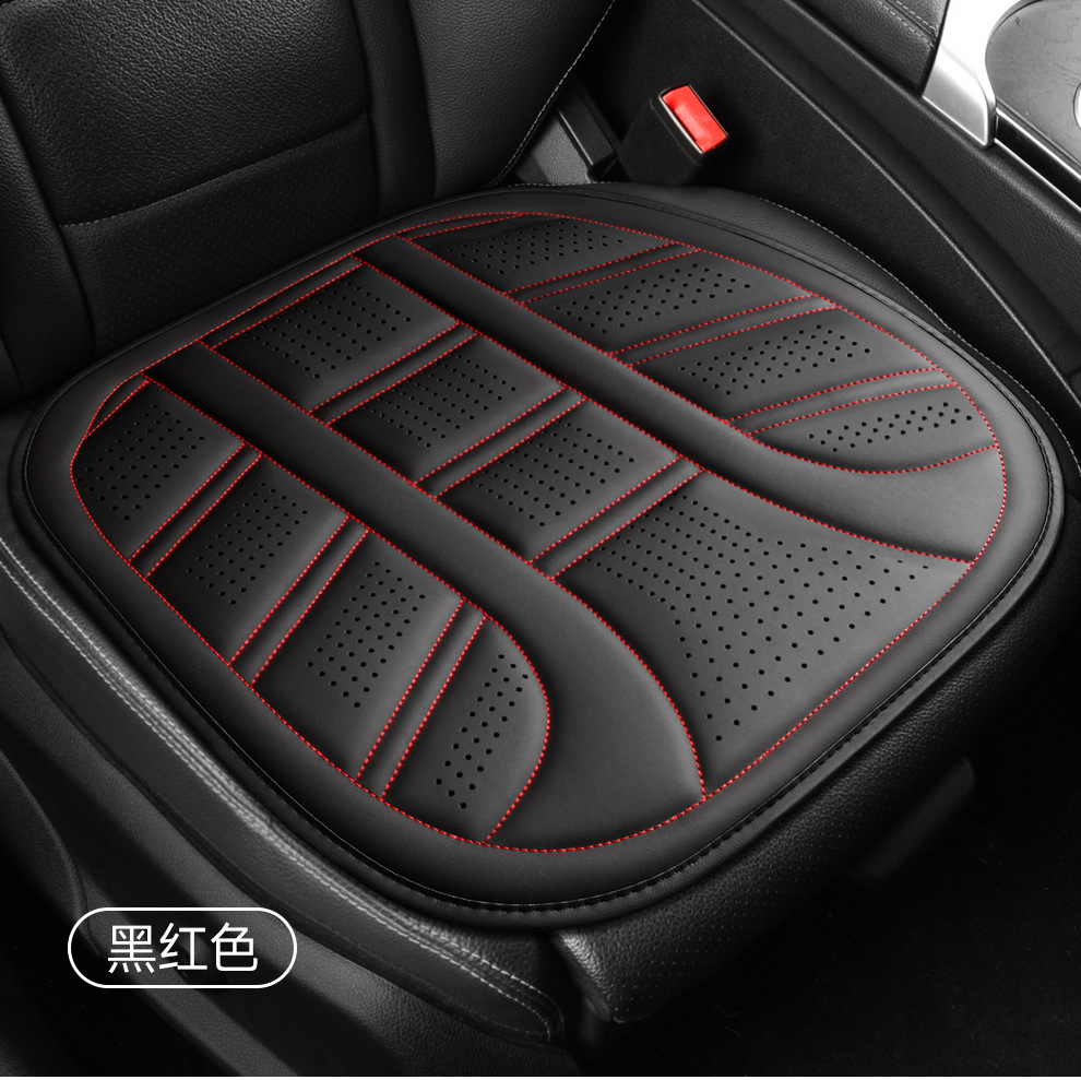26 Wholesale of all-season car seat cushions for export, featuring perforated leather for breathability, comfort, and a simple, square design