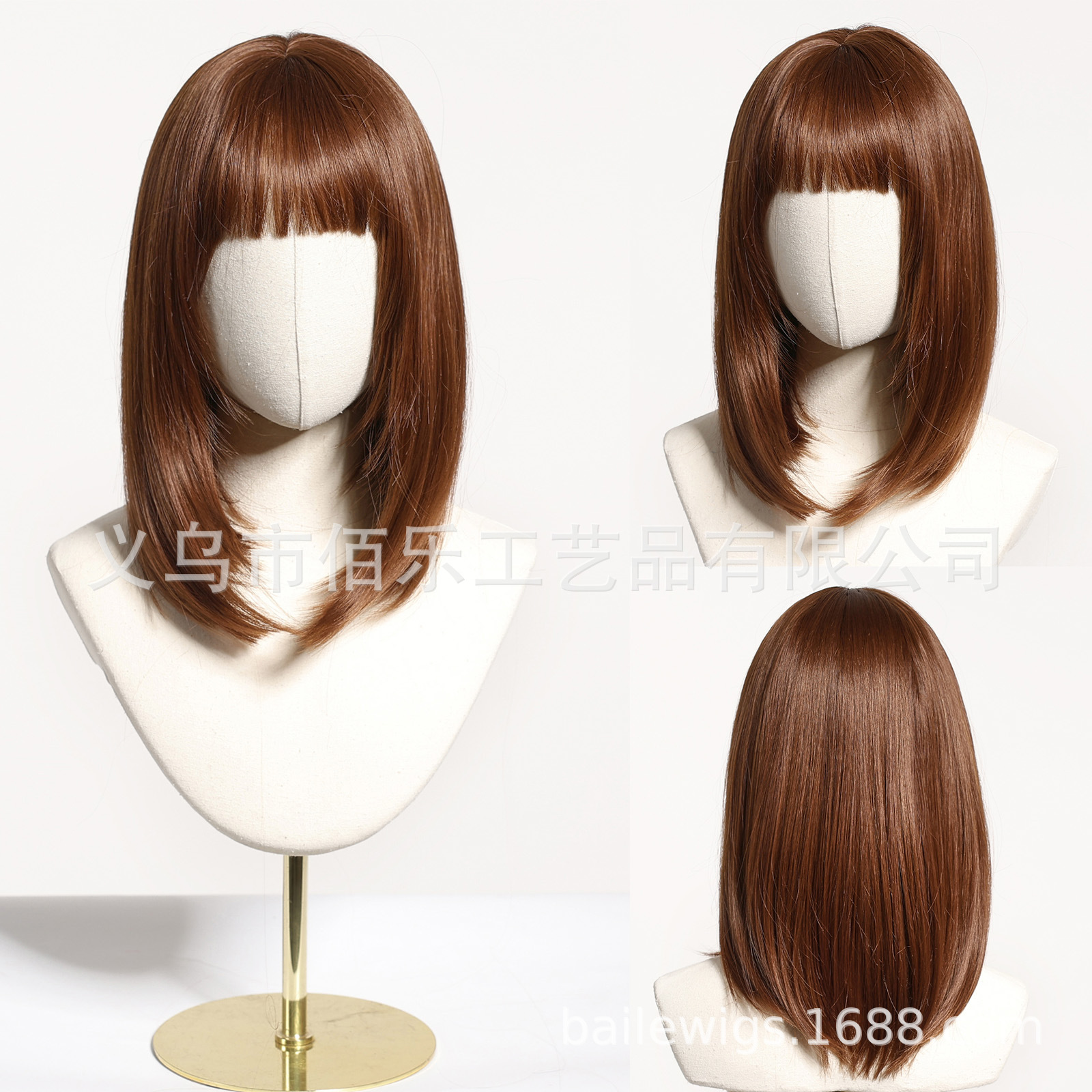 Europa y los Estados Unidos nueva pelucca wig gradiente platino cabeza completa cubierta de cabello largo al por mayor fábrica image 8