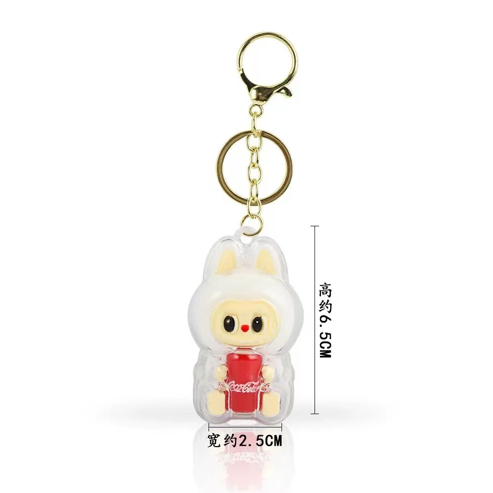 Labubu shell keychain-cola sitting position